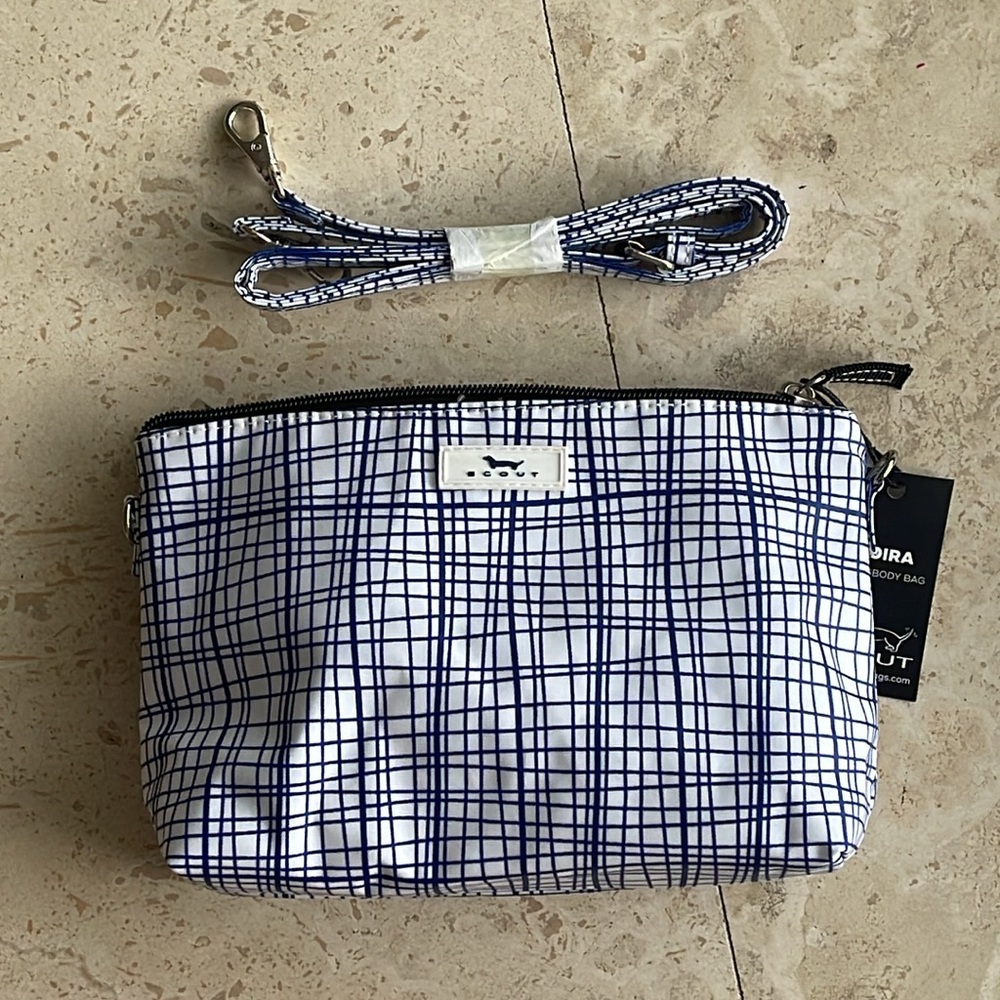 Scout Moira Crossbody Bag NWT Blue White Checkered